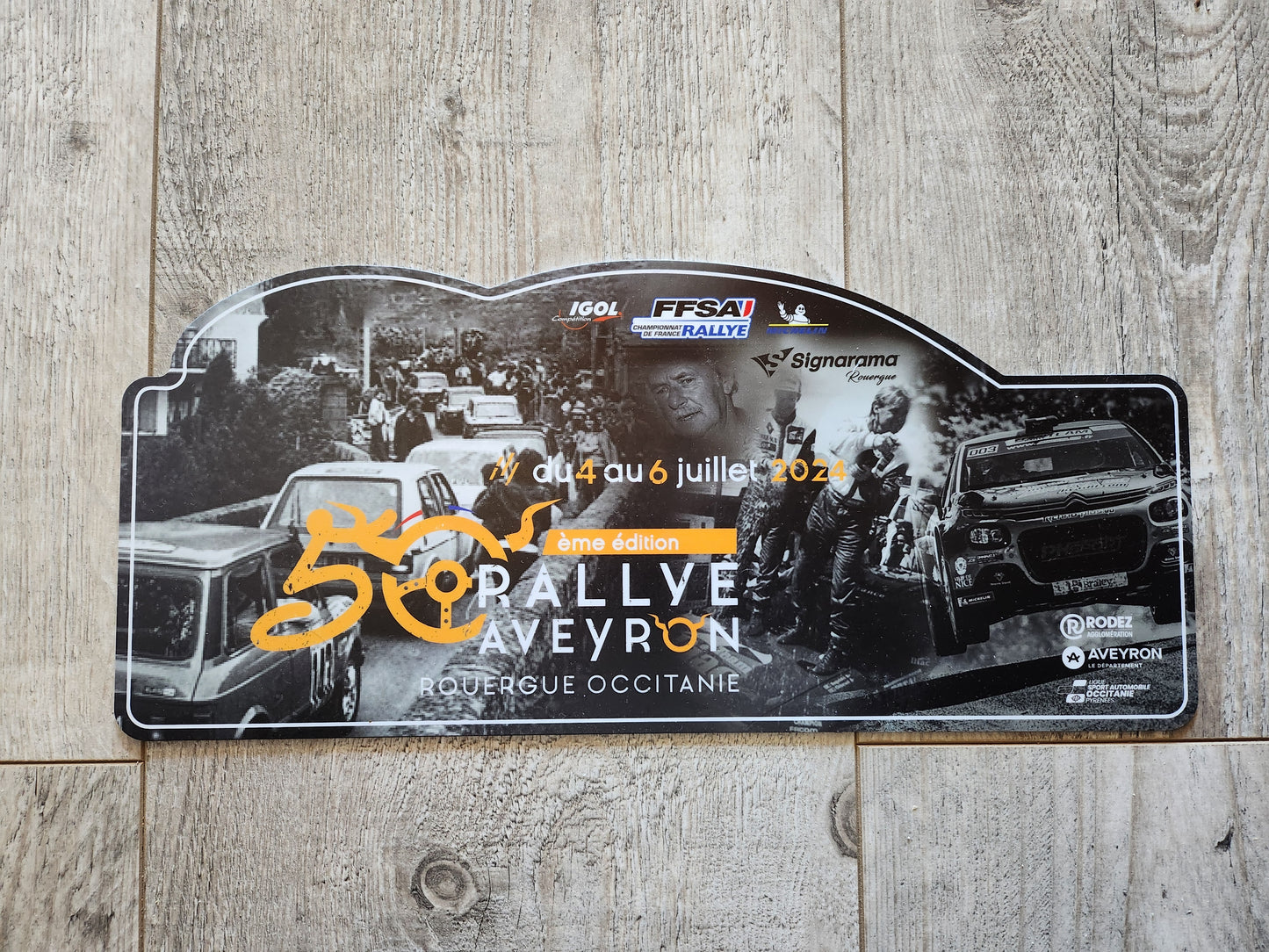 Plaque du 50ème Rallye