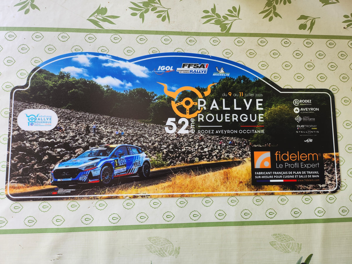 Plaque Rallye du Rouergue 2026